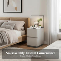 Narrow 2-Drawer Bedside Cabinet Modern Minimalist design Nightstand Space-Saving