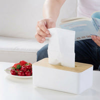 Tissue Box Holder for Home Office and Car, Multi-purpose Tissue Box Cover and Desk Organizer, Durable Square Tissue Boxes, Economy Plastic Base