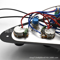 Single-Single-Humbucker Guitar Pickguard Assembly with Mini Dual-Coil Pickup and Coil-Split Switch