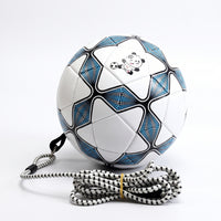 Bouncing Soccer Ball with Cord Adjustable Football Ball with Elastic Rope Portable for Home Practice