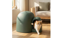 Litter Box with Entry Tunnel Easy to Clean Pet Supply Minimalist for Apartment