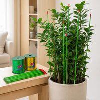 Plant Support Stakes for Climbing Plants, Flowers, and Vegetables - Metal Garden Trellis Netting Rods