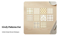 100 Pieces Plaid Memo Sheets Unique Patterns Checkered Background Paper Assorted Designs Grid Note Paper for Students, Crafters, School, Crafting