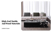 Sculptural Base Rectangular Table Luxury Design Aesthetic Living Room Furniture Elegant Design Sturdy and Stable