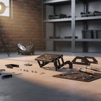 Folding Tail Luggage Rack Aluminum Build Sliding Rear Luggage Rack Matte Rear Carrier Bracket for Motorcycle Riders