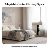 Lowoutsideline Steel Cabinet Lockable Metal Lockertype Cabinet Rustproof Long-Lasting for Office Workers, Bedroom, Garage