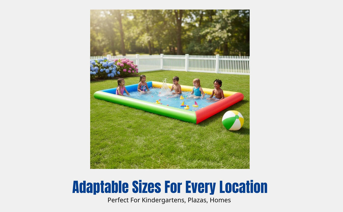 Inflatable Pool, Thickened Outdoor Swimming Pond for Kids, Fishing & Play Activities