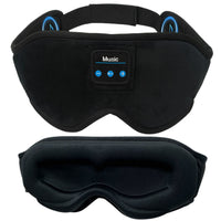 3D Contoured Sleep Mask with Hollow Nose Bridge, Bluetooth, Memory Foam, Detachable