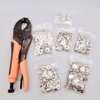 305 Pieces Stainless Steel Snap Button Pliers Set Heavy Duty Metal Snap Button Kit Easy to Install Press Stud Installation Kit Portable Storage Case for DIY Crafters, Clothing Repair, Leatherwork, Craft Making
