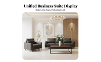 Modern Design 3-Seater Sofa and Coffee Table Set Minimalist aesthetic 3-Seater Sofa Professional Look Office Furniture Padded Armrests for Corporate Clients, Adults, Reception Area, Waiting Room