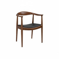Round spine Armchair Nordic Design Dining Chair sturdy Wood Construction Padded Seat for homeowners, Adults, perusing corner