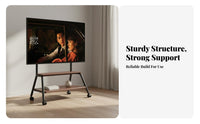 Floor TV Stand with Wheels Universal Adjustable Base TV Stand on Wheels Lockable Casters for Living Room, Bedroom, Office