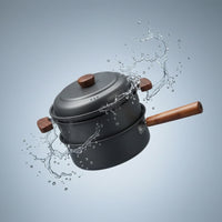 Hard Anodized Pot with Steaming Insert Portable Camping Steamer Compact Two-Tier Steamer Long-Lasting for Travelers