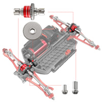 MJX 1/16 1/14 RC Car Upgrade Powder Metallurgy Gear Metal Differential Set