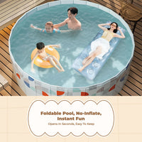 Foldable Hard Plastic Pet & Kiddie Pool, Non-Inflatable