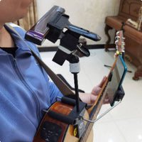 Busking Mic Bracket Portable Guitar Audio Pickup Stand Multi-Function