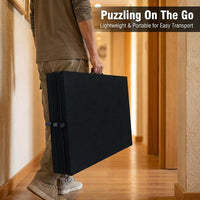 Mobile Puzzle Surface with Drawers for 1000 Piece Puzzles, Felt Mat for Adults and Home Use, Compact Storage Solution for Indoor Activities