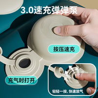 充气脚凳便携充气脚垫旅行神器腿凳飞机高铁用可调节高度无座神器