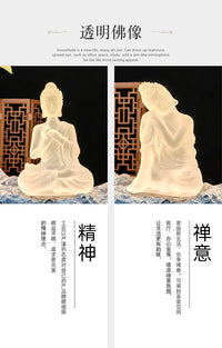 Transparent Resin Buddha Figurine for Home Decor