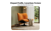 Rotating Accent Chair 360-Degree Rotation Indoor Furniture Italian Design Luxuriously Soft Cushioning for Living Room, Balcony