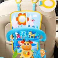 Sensory Car Seat Toy with Teether Adjustable Hanging Activity Center Detachable Stroller Arch Travel-Friendly for Infants, Babies, Newborns, Road Trips