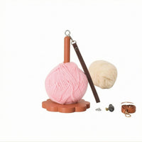 Wooden Yarn Spool Holder Polished Finish Craft Storage Long-Lasting