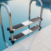 Non-Slip Pool Ladder Step Textured Pool Step Replacement Brushed Hardware Corrosion-Resistant for Maintenance Professionals