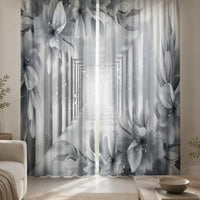 2 Pieces Printed Curtains Rod Pocket Valance Set Vintage Chic for Window