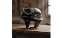 Retro Half Shell Helmet Adjustable Chin Strap Safety Gear Breathable