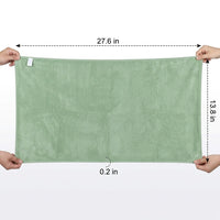 600 GSM Car Drying Towel with Microfibre Cloth, Green Coral Fleece Microfiber Cloths for Car Wash, Microfiber Cloths for Paint