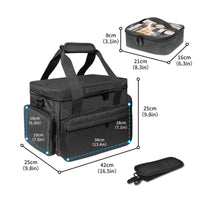 Travel Makeup Bag with Handle Spacious Cosmetic Bag Multifunctional Makeup Case with Removable Dividers for Washroom