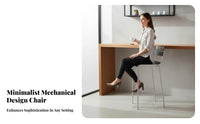 Wooden Bar Stool with rearrest utilitarian design Highspine Stool with Wooden Top Sturdy Frame Non-Slip Feet for Bistro, Kitchen