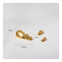 3 Pieces Hippo Figurine Shiny Hippo Ornament Sculptural Decor for Entryway