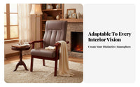 Padded High-Back Chair Sturdy Frame Heavy-Duty Padded Armchair Ergonomic Comfort