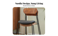 Vintage Aesthetic Retro Industrial Stool Minimalist Design Dining Chair Rustic Look Household Furniture Ergonomic Backrest for Homeowners, Interior Decorators, Business Owners, Study Room, Home Office, Restaurant, Coffee Shop