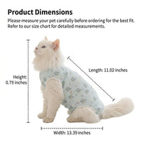 Cat Recovery Suit with Snap Closure, Neuter Suit for All Seasons, Post Surgery Cat Clothes for Anti Licking, Cat Surgery Suit