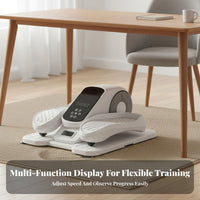 Quiet Operation Mini Elliptical Exerciser Active & Passive Modes Electric Seated Elliptical Low Effect Compact Pedal Exerciser Adjustable Speed for Elderly, Rehab Patients, Office Workers