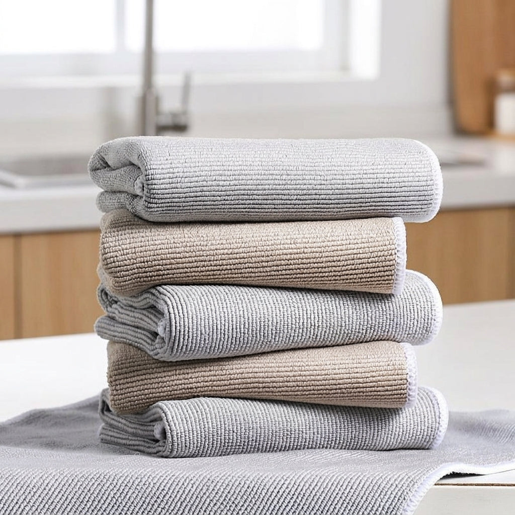 Textured Pattern Microfibre Cloth, 30x40cm Car Drying Towel for Glass and Furniture, High Absorbency Microfibre Cloth for Household