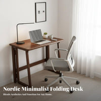 No-Assembly Folding Desk Portable Foldable Desk Minimalist Design for Dorm Room