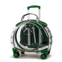 Pet Carrier with Wheels Telescopic Wheeled Pet Conveyance Carrier Portable for Cats, Veterinarian Visits, Outdoor Walks