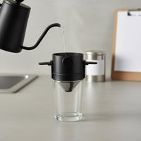 Kitchen Coffee Strainer Mesh Filter Cone Double Layer Portable Foldable Reusable Eco-friendly Abs Stainless Steel Suitable for Gift Giving Home