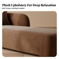 Modern Design Upholstered Chaise Lounge Minimalist Design Oversized Chaise Lounge High-Density Foam Living Room Furniture Curved Backrest for Hotel Owners, Interior Designers, Apartment, Bedroom, Reading Nook, Home Office
