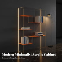 Clear Multi-Tier Stand Transparent Design Display Shelf Openroom arrangementSaving for Collectors, Homeowners, Study