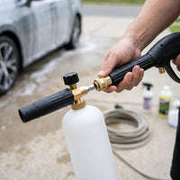 Car Cleaning Foam Tool for Professional Car Wash, Heavy Duty Brass Foam Sprayer for Detailing, 3000 PSI Adjustable Foam Lance, Quick Connect