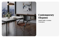 Bauhaus Aesthetic Armchair Upholstered Seat Dining Chair Thickly Padded Vintage Influenced by for Adults, Families, Office