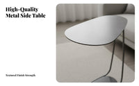 C-Shaped Couch Table Narrow silhouette C-Shaped Snack Table Light Luxury Aesthetic