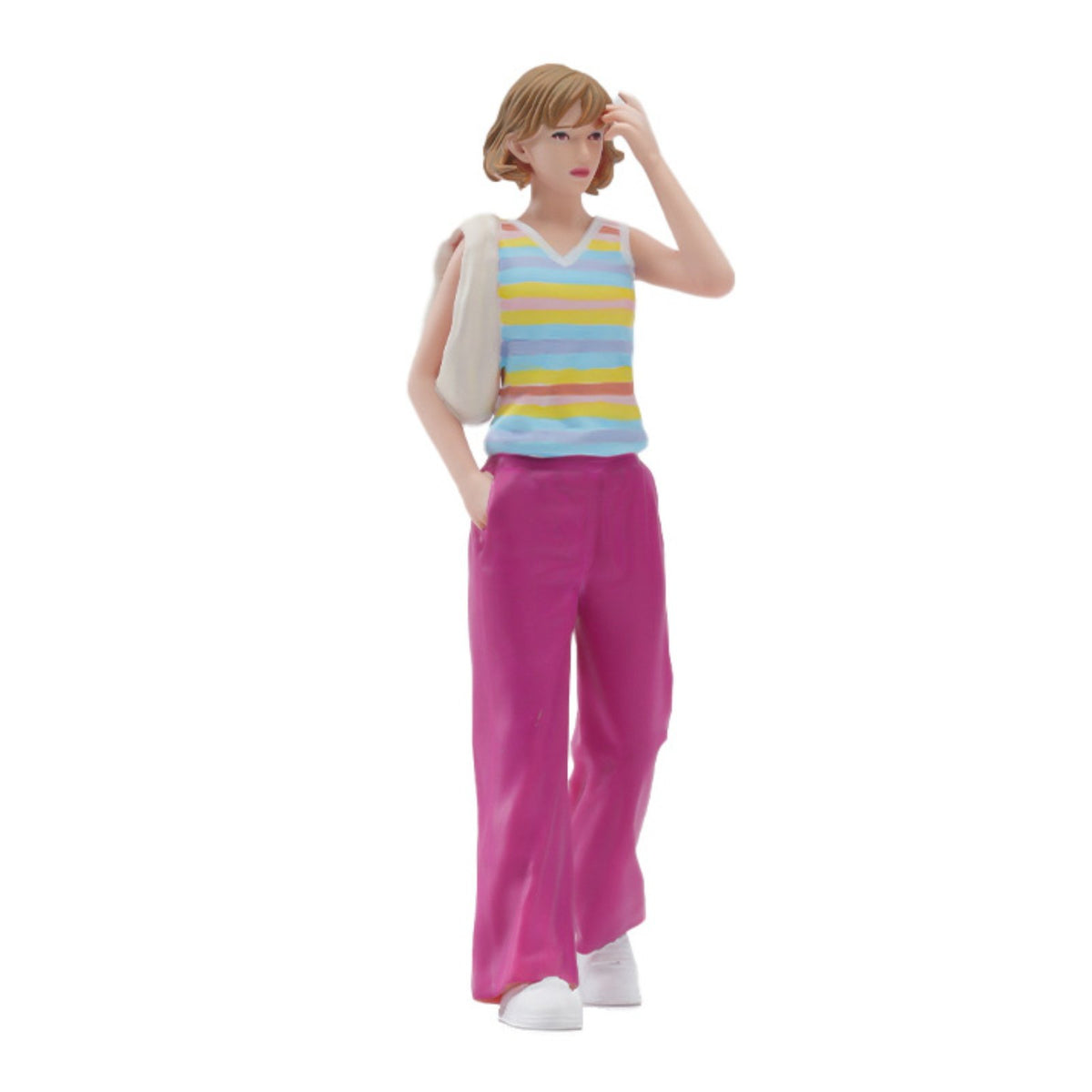 Female Figure Dopamine Girl Style Painted Diorama Figure High Detailed Resin Woman Figurine for Display Cases