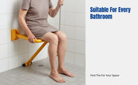 Shower Folding Stool Bathroom Seat, Non-Slip Bath Chair for Seniors