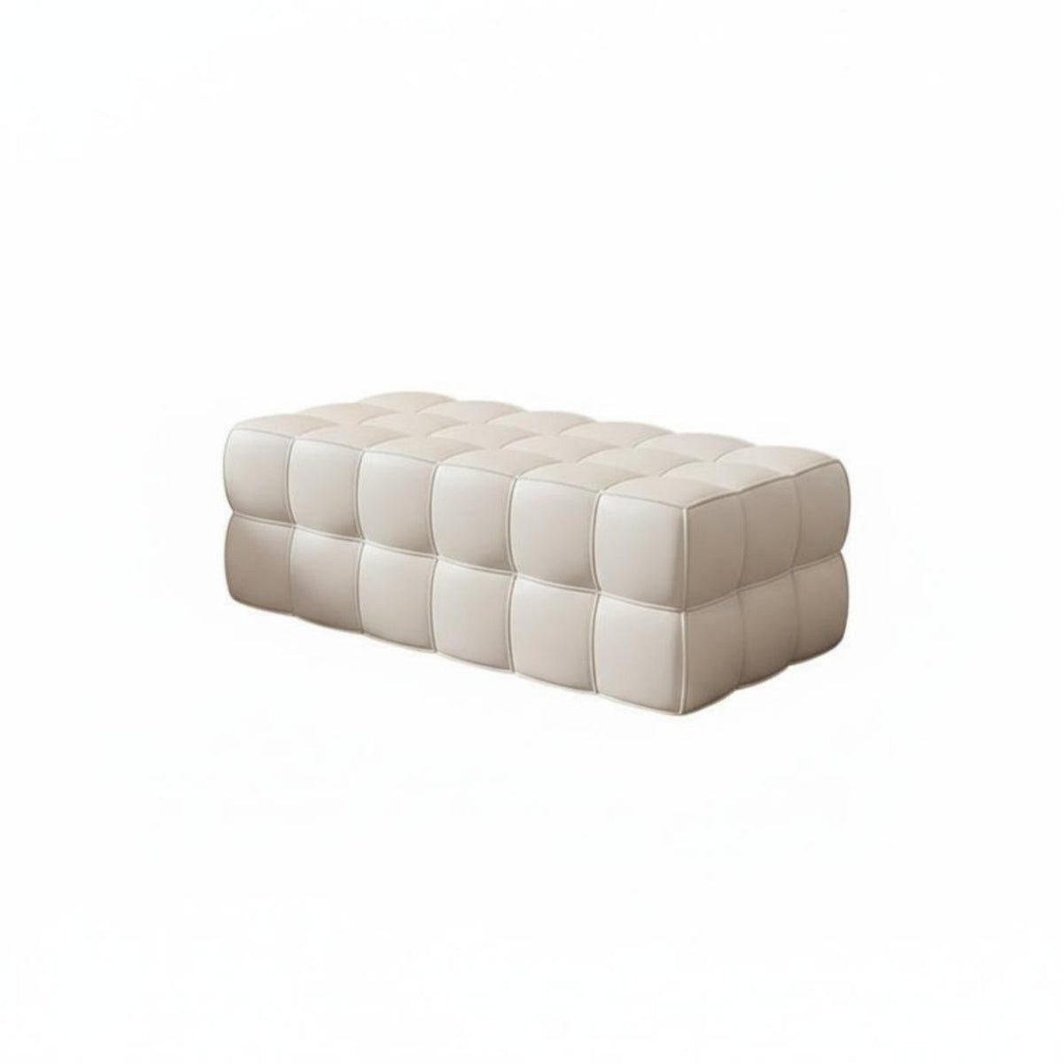 Paddeded Shoe Rack Bench Comfortable Padded Seat Upholstered Waterfall Bench with Shoe Rack High Load Capacity for Living Room