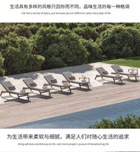 户外躺椅阳台庭院游泳池绳编躺床沙滩椅露天防水防晒休闲藤椅茶几 茶几